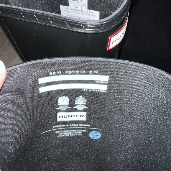 Hunter Unisex Gloss Original Kids Classic Rain Boots Little Kid Big Kid LIKE NEW - Picture 6 of 6